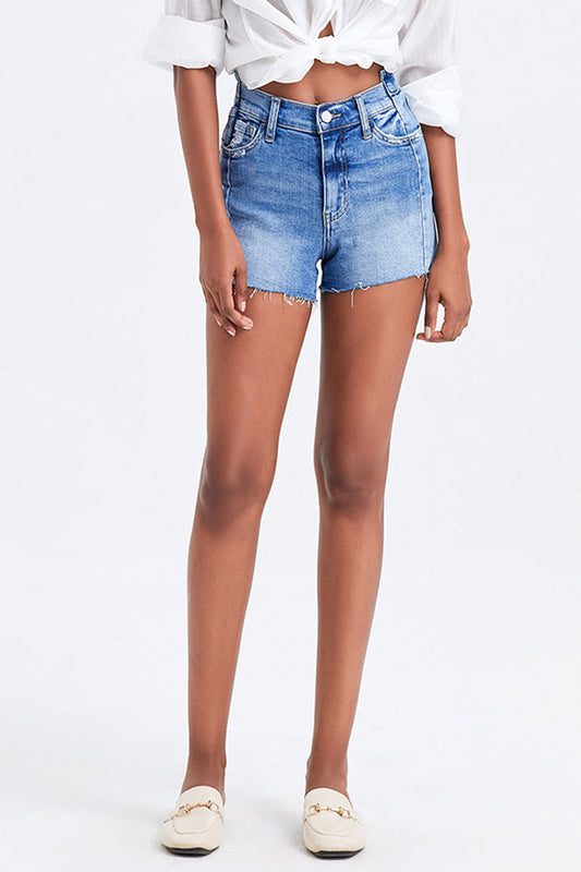 HIGH RISE DENIM SHORTS BYH6010 by Bayeas