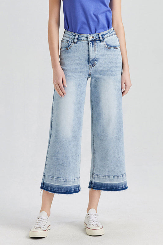 HIGH RISE WIDE LEG JEANS BYW8006-P by Bayeas