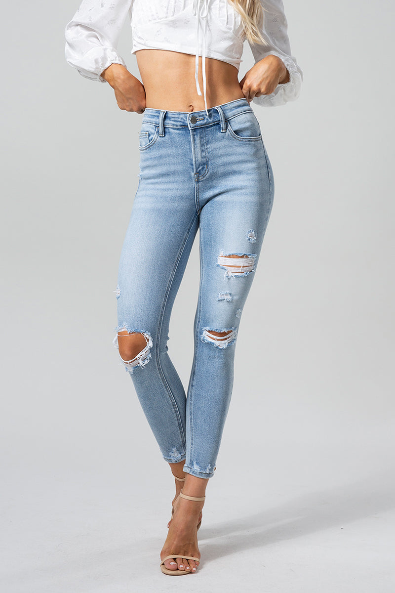 HIGH RISE SKINNY JEANS BYS2015 by Bayeas