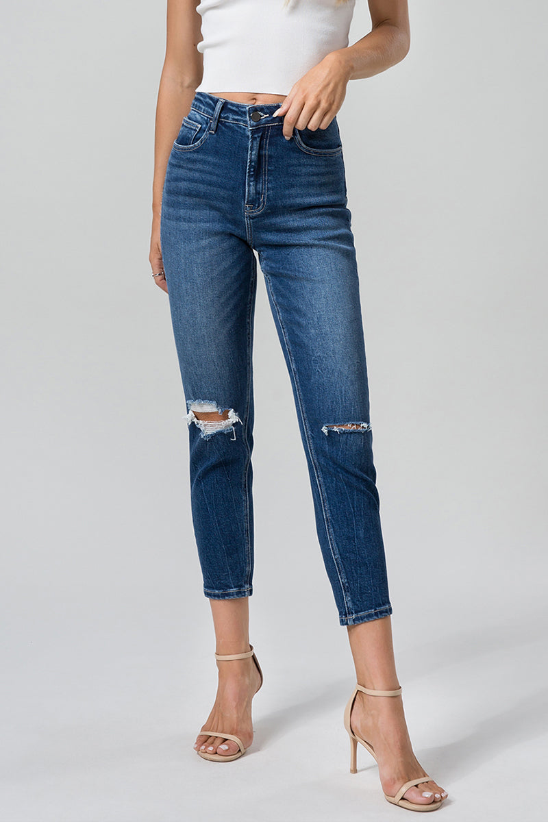 HIGH RISE MOM JEANS BYM3010 by Bayeas