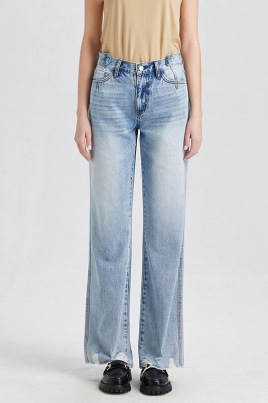 HIGH RISE WIDE LEG JEANS BYW8004 by Bayeas