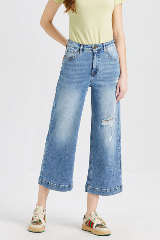 HIGH RISE WIDE LEG JEANS BYW8005 by Bayeas