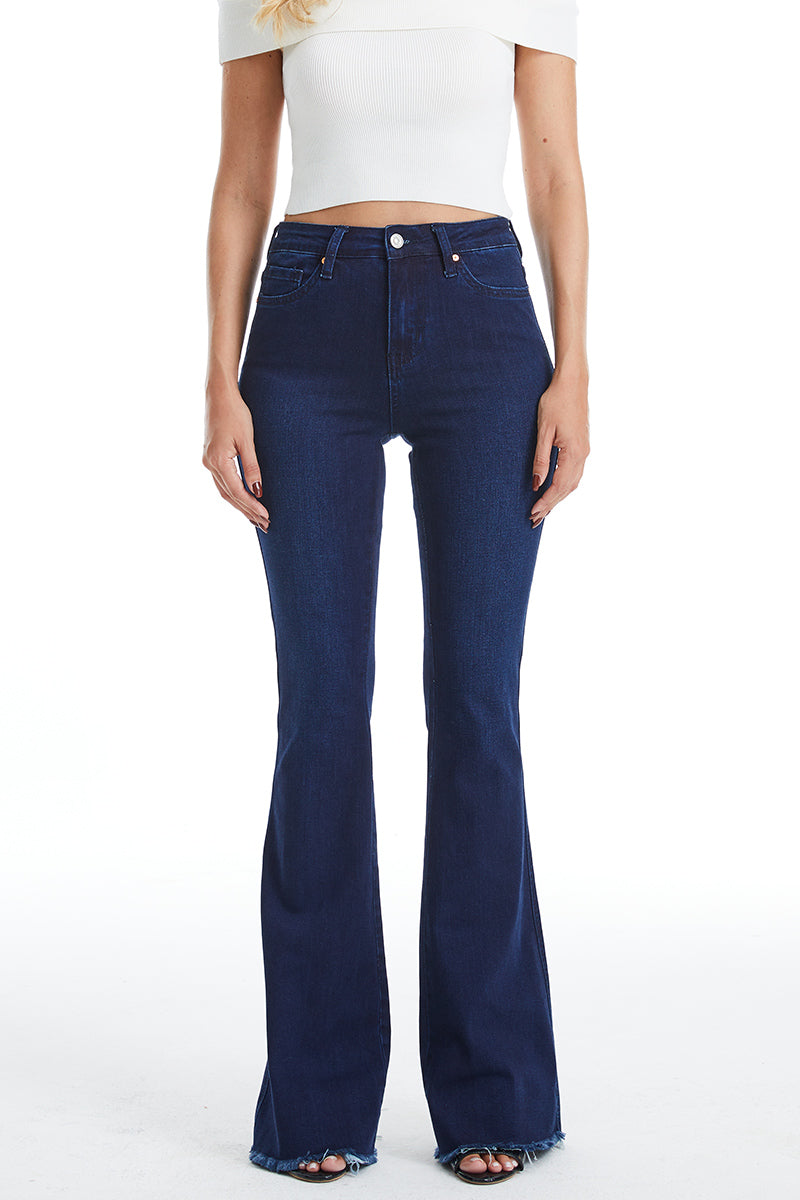 HIGH RISE FLARE JEANS BYF1105 by Bayeas