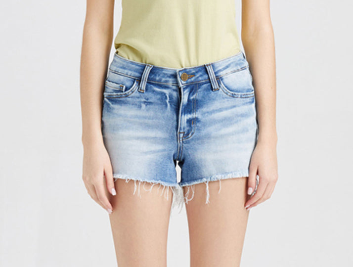 MID RISE DENIM SHORTS BYH6012 by Bayeas