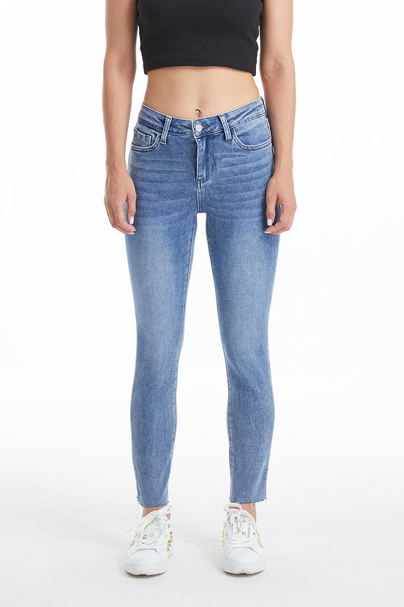 MID RISE SKINNY JEANS BYS2030 by Bayeas