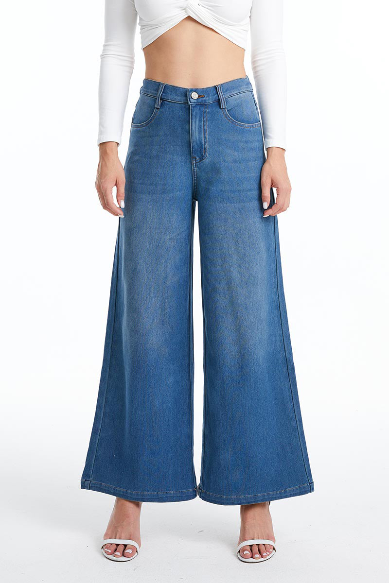 HIGH RISE WIDE LEG JEANS BYW8114 by Bayeas