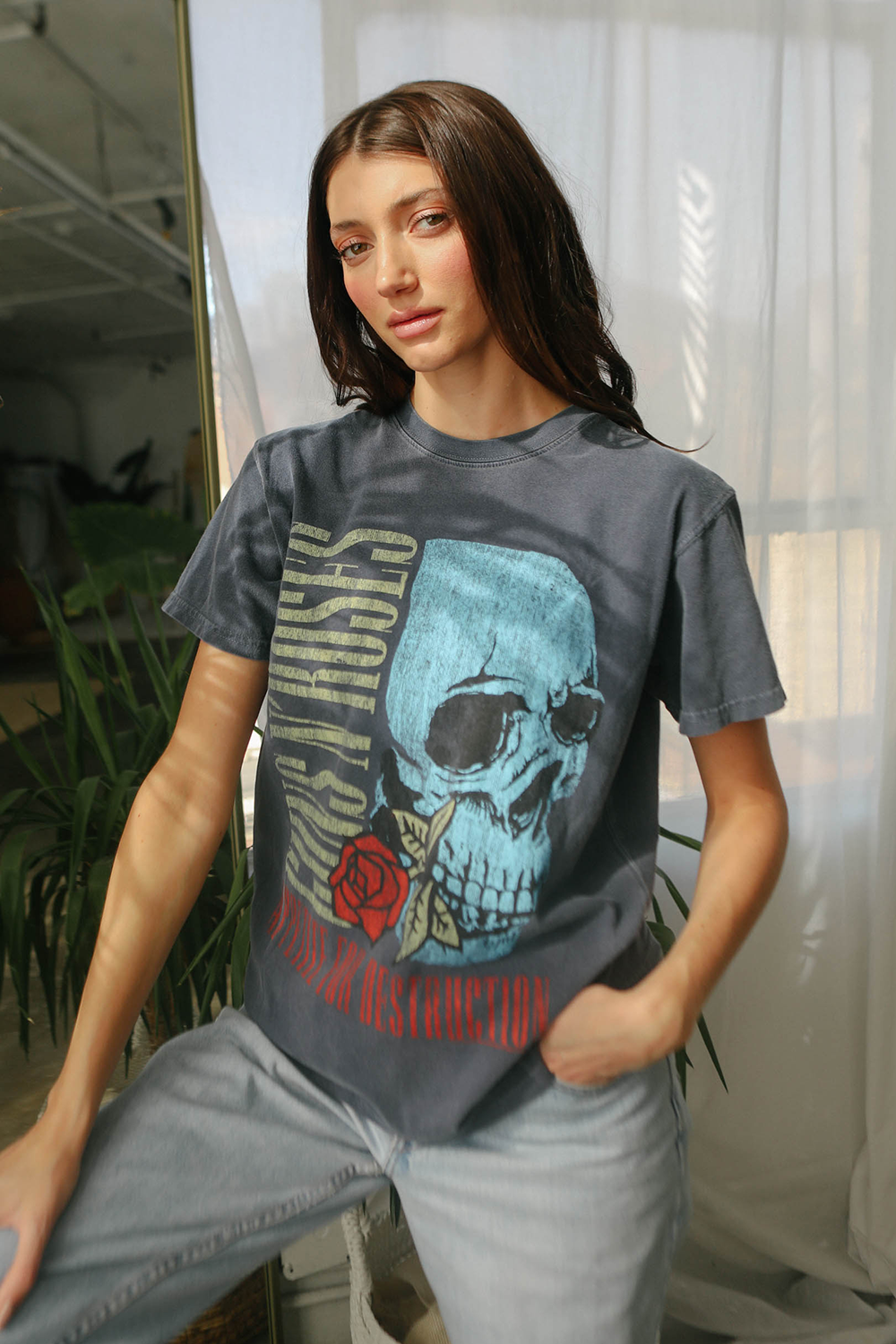 Guns N Roses Flower Skull Tee by People of Leisure