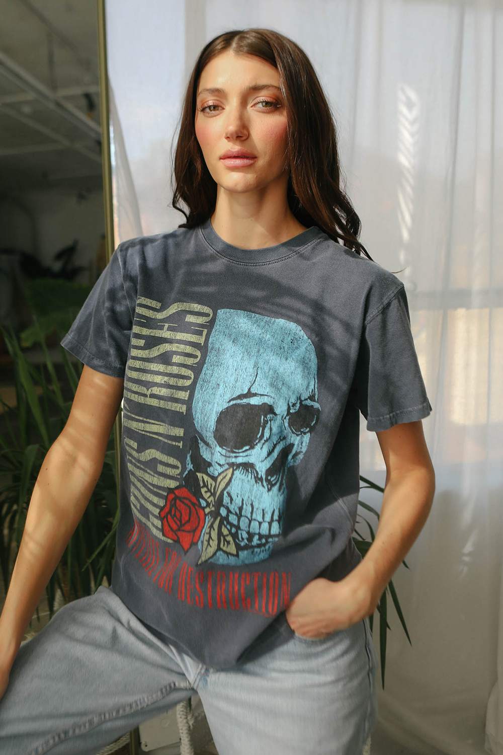 Guns N Roses Flower Skull Tee by People of Leisure