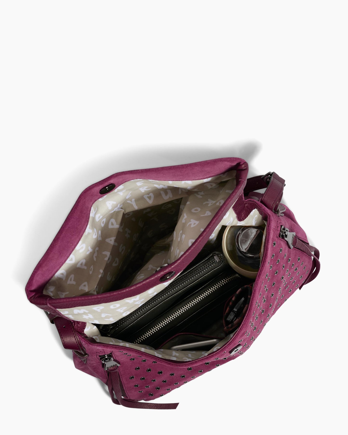 Bali Novelty Double Entry Hobo in Luxury Suede by Aimee Kestenberg