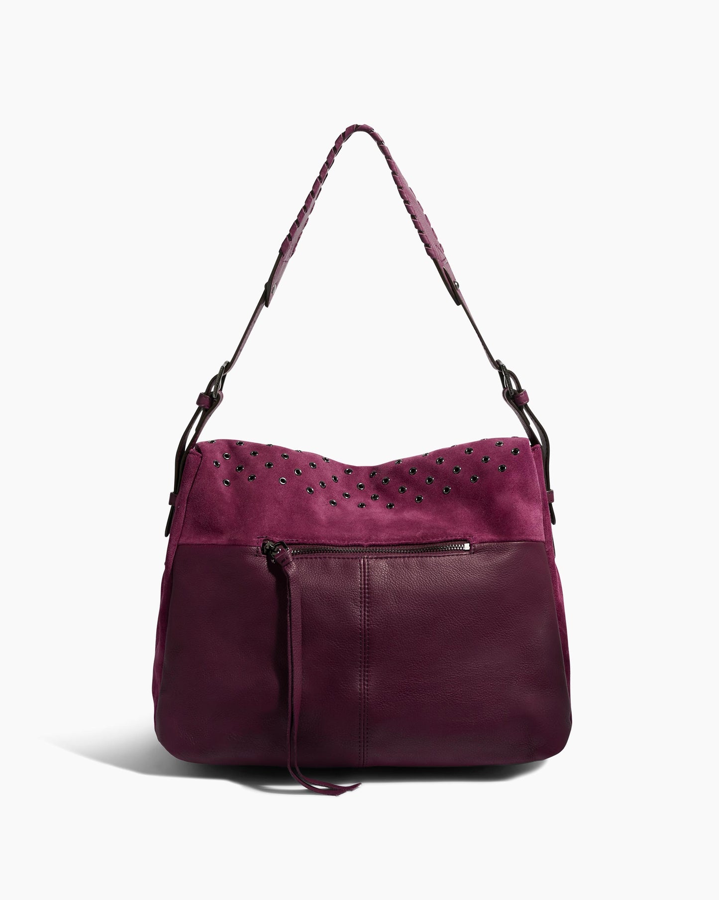 Bali Novelty Double Entry Hobo in Luxury Suede by Aimee Kestenberg