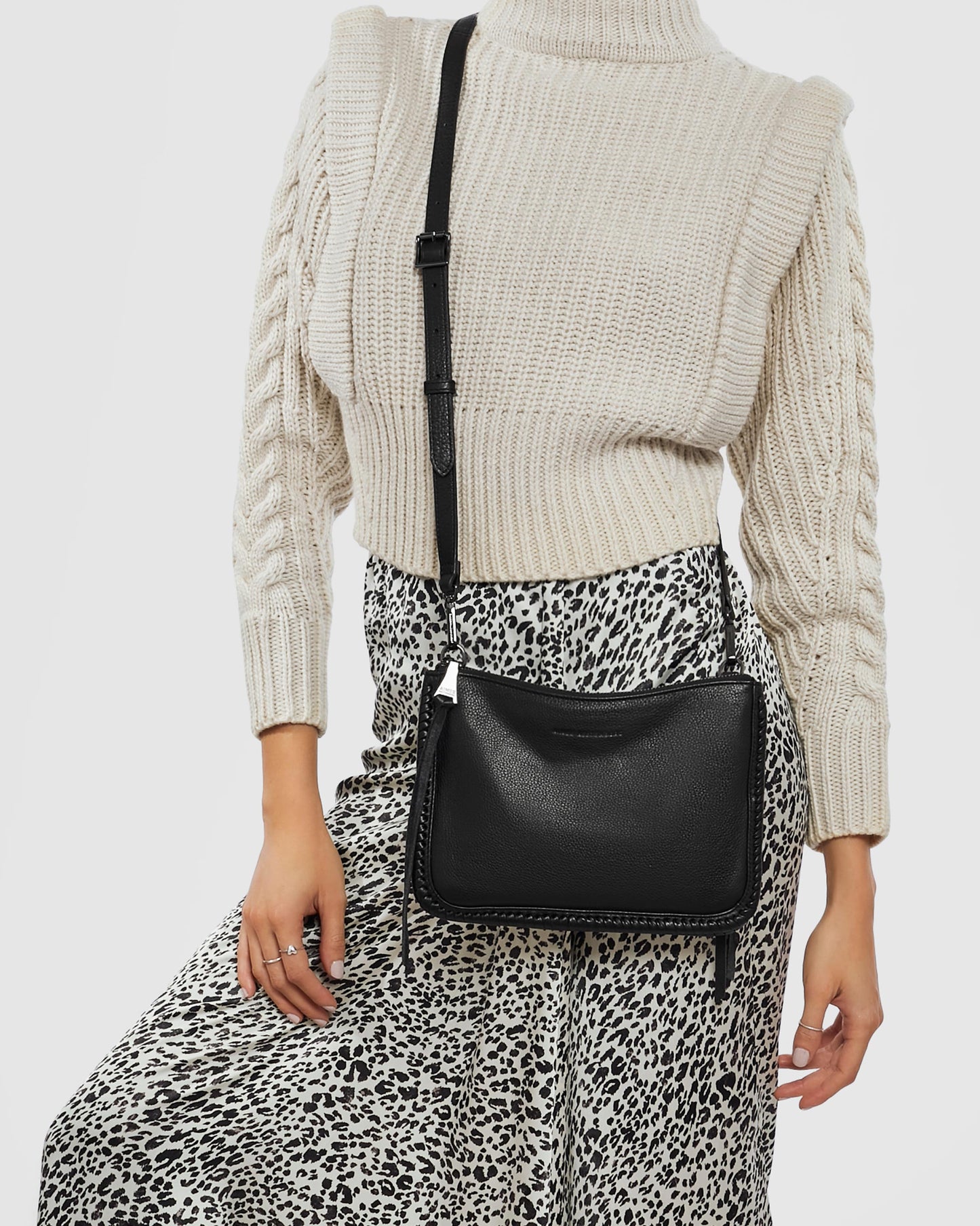 Famous Double Top Zip Crossbody by Aimee Kestenberg