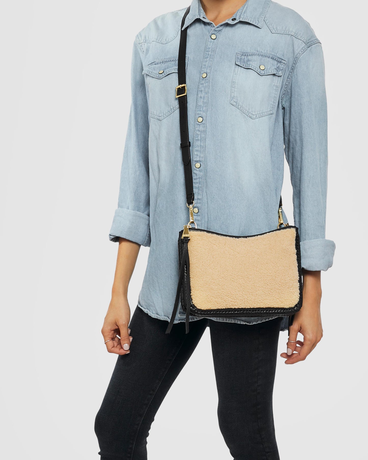 Famous Double Top Zip Crossbody by Aimee Kestenberg