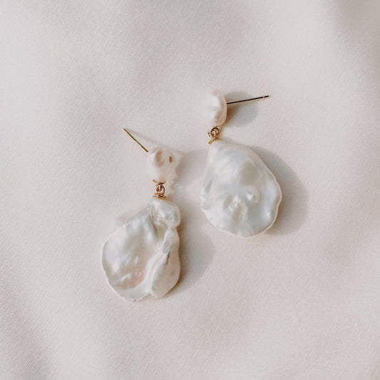 Mamzelle Champagne Earrings by HEYMAEVE