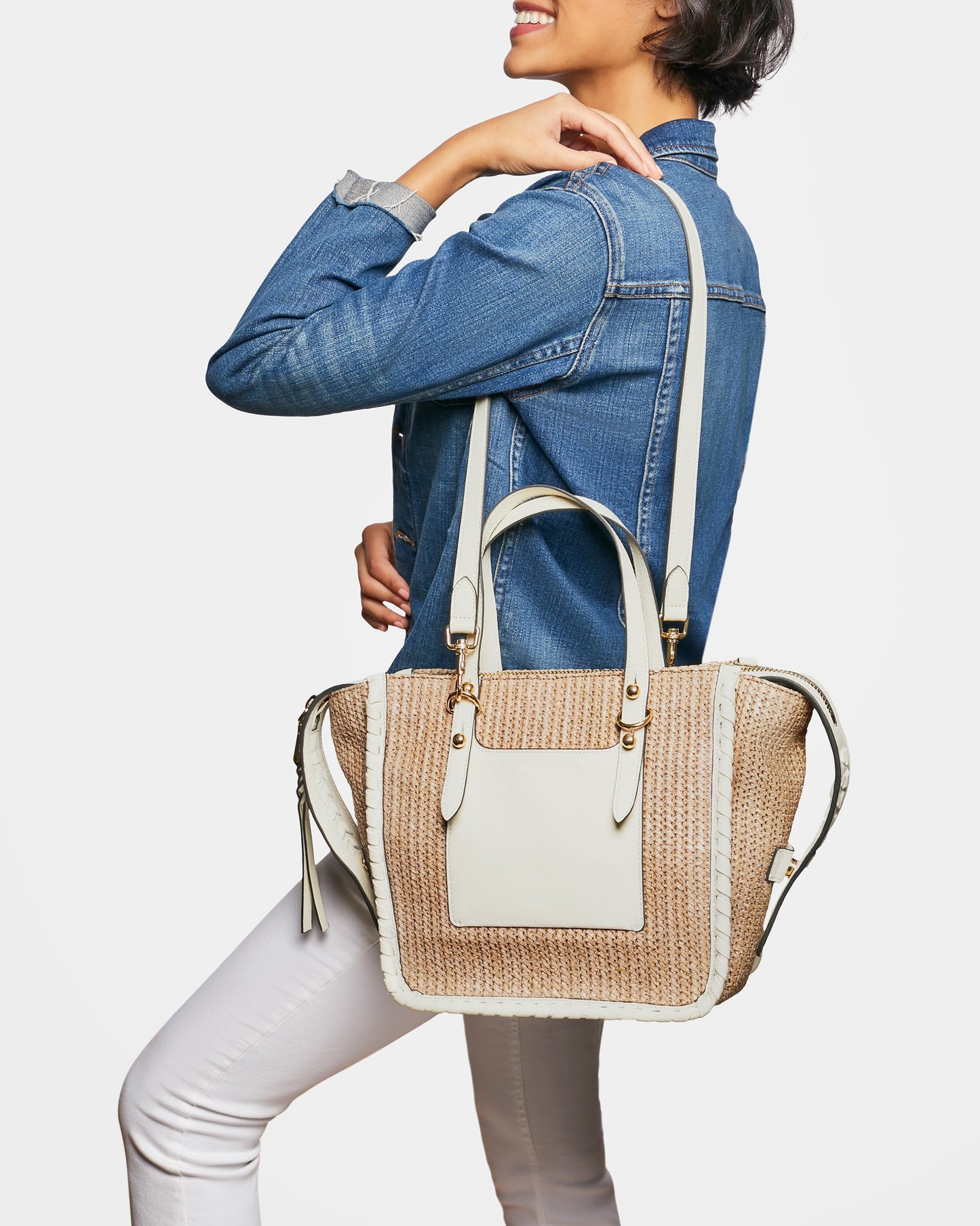 Casablanca Raffia Medium Tote by Aimee Kestenberg