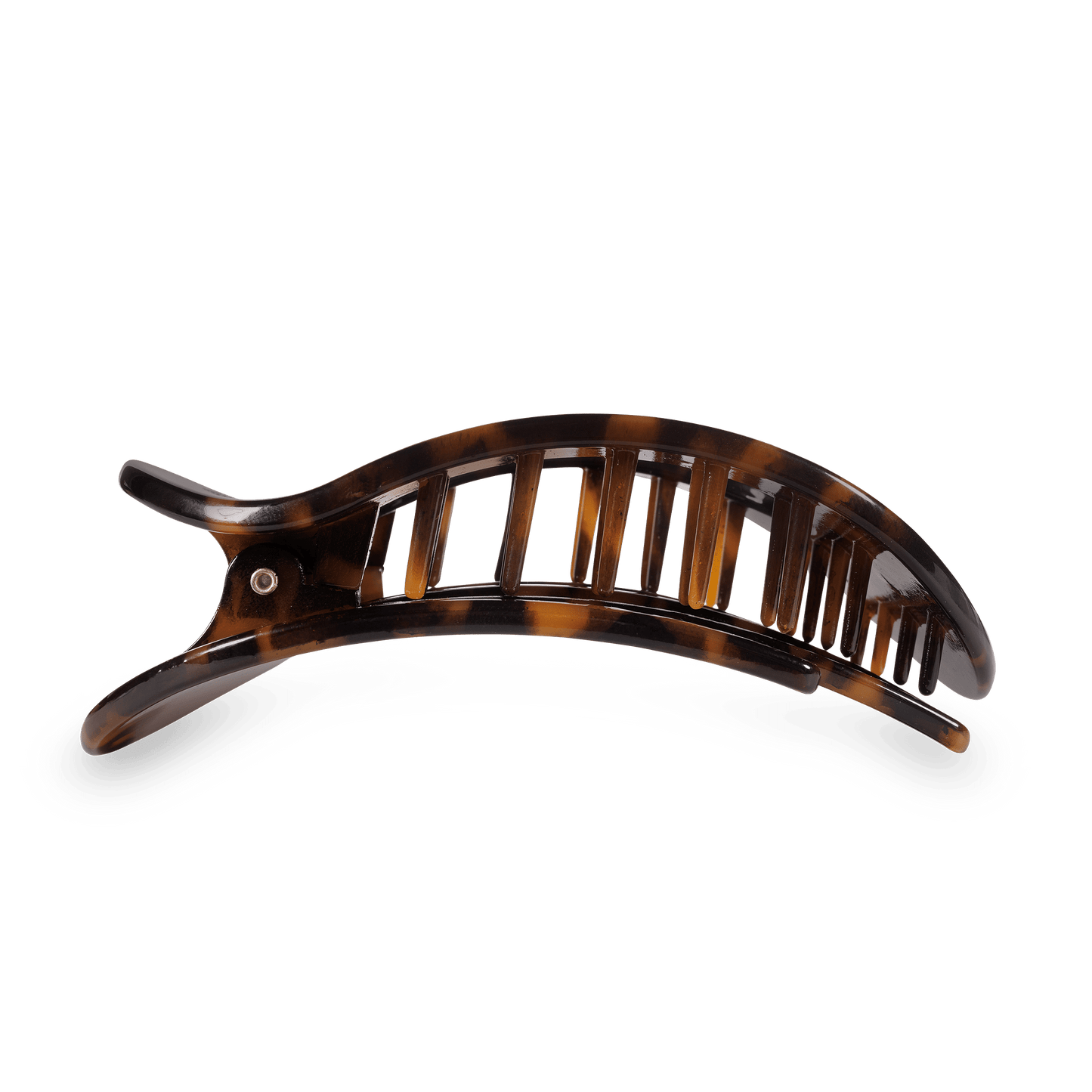 Tortoise Large Flat Round Hair Clip