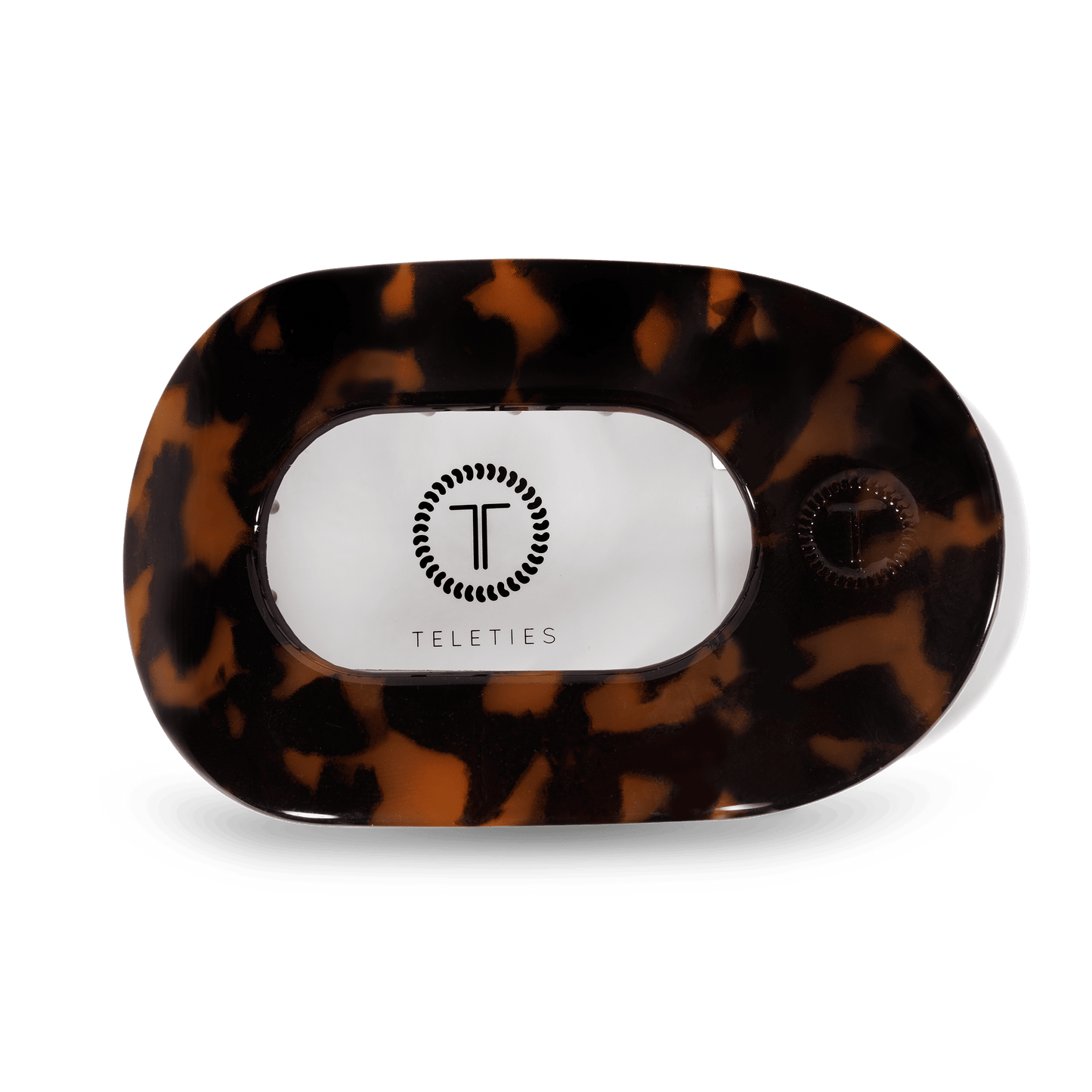 Tortoise Large Flat Round Hair Clip
