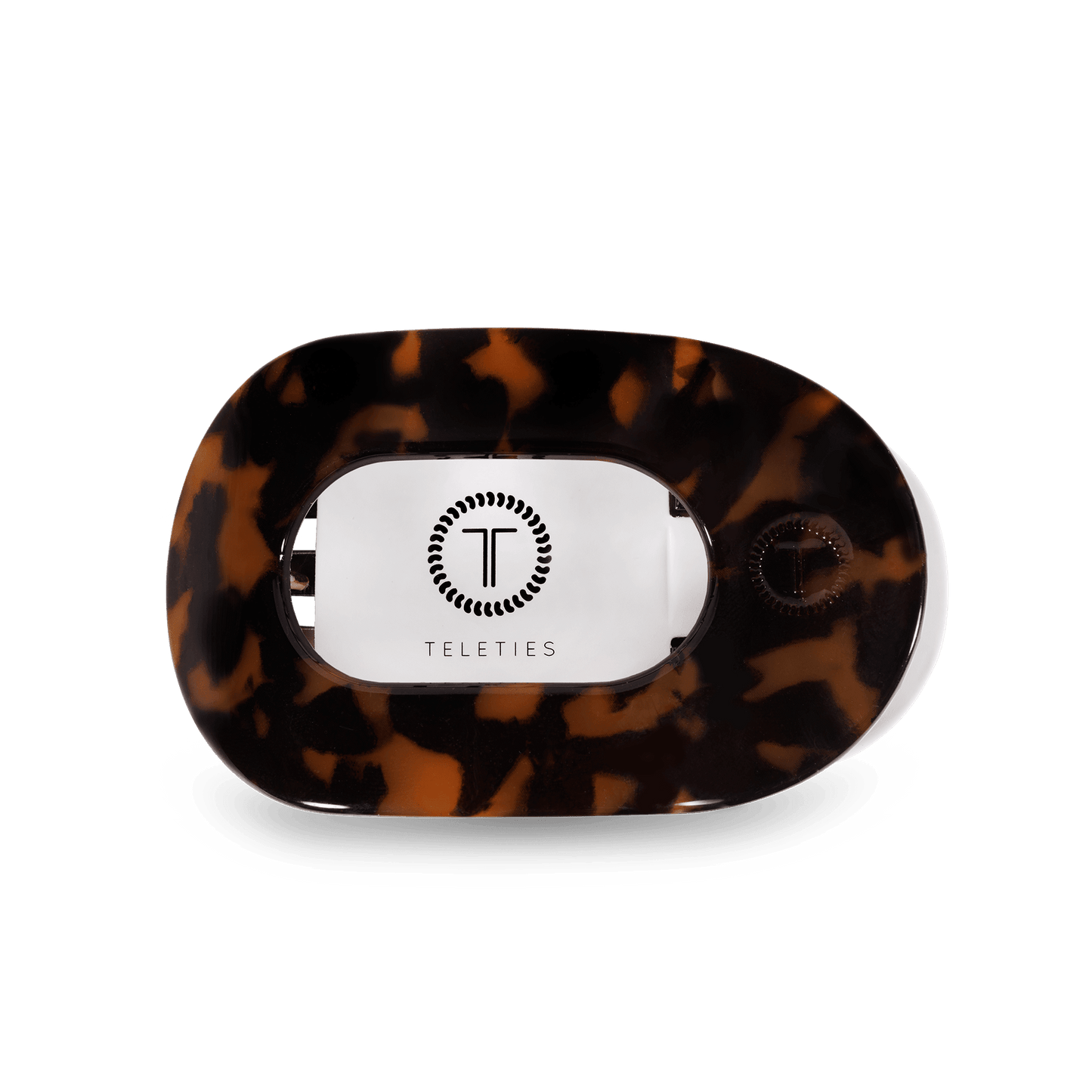 Tortoise Small Flat Round Hair Clip