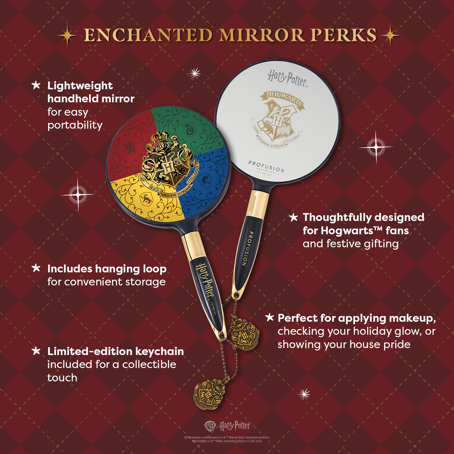 Harry Potter Holiday | Hogwarts™ House Pride Handheld Mirror