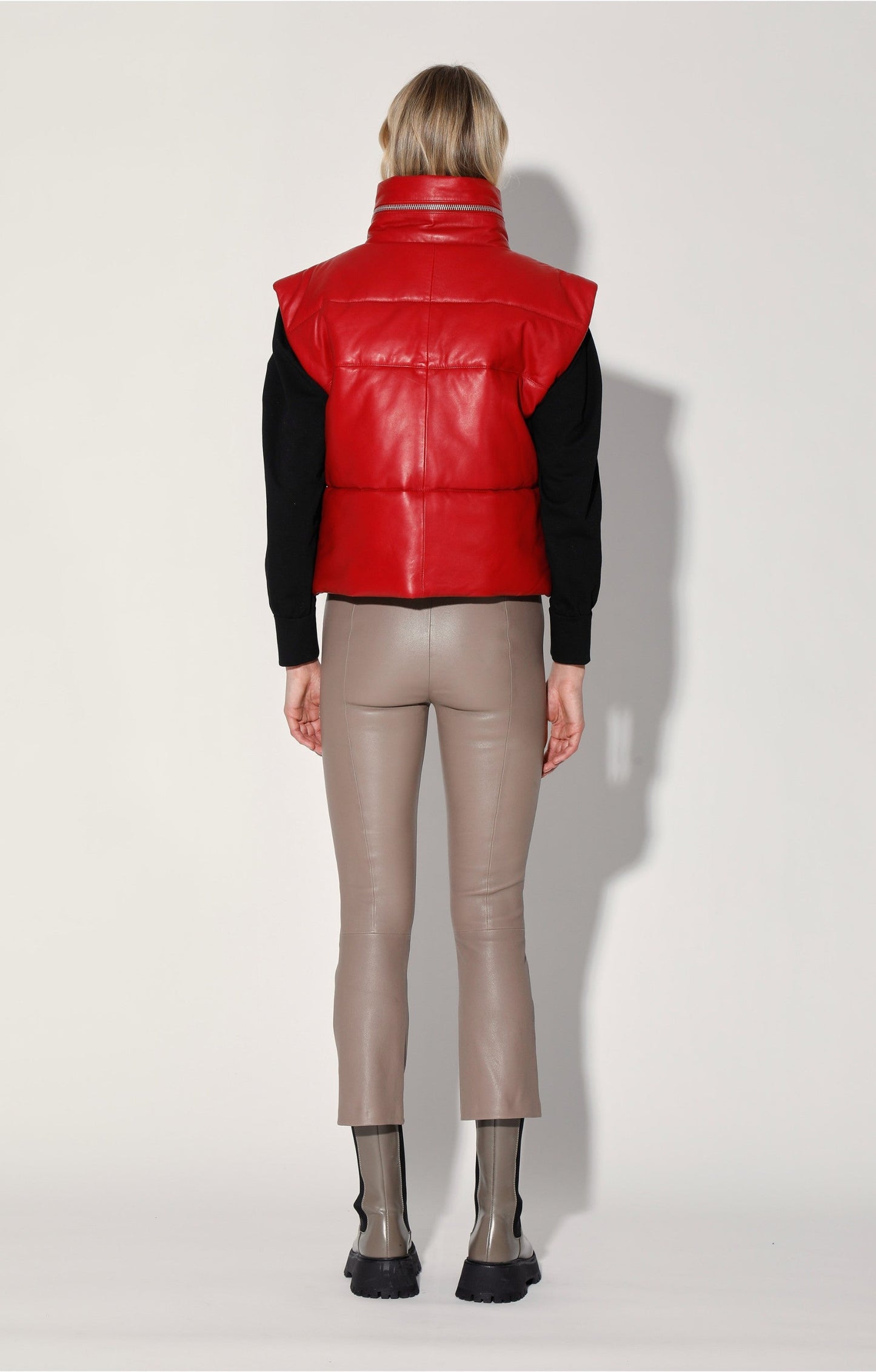 Landon Vest, Red - Puffer Leather by Walter Baker