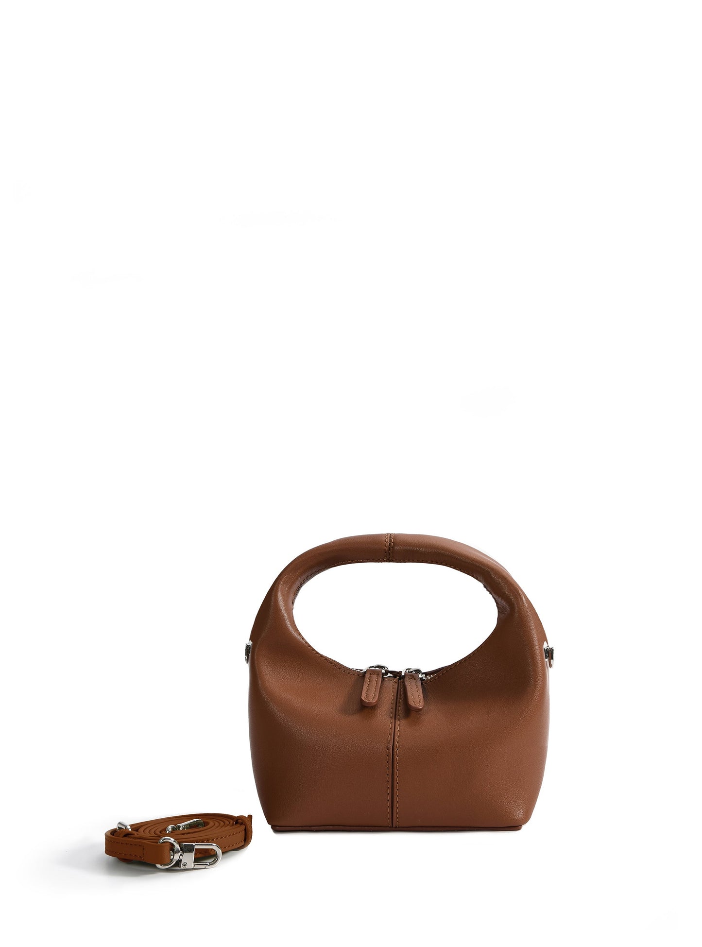 Rebecca Small Cutie Leather Bag, Caramel by Bob Oré