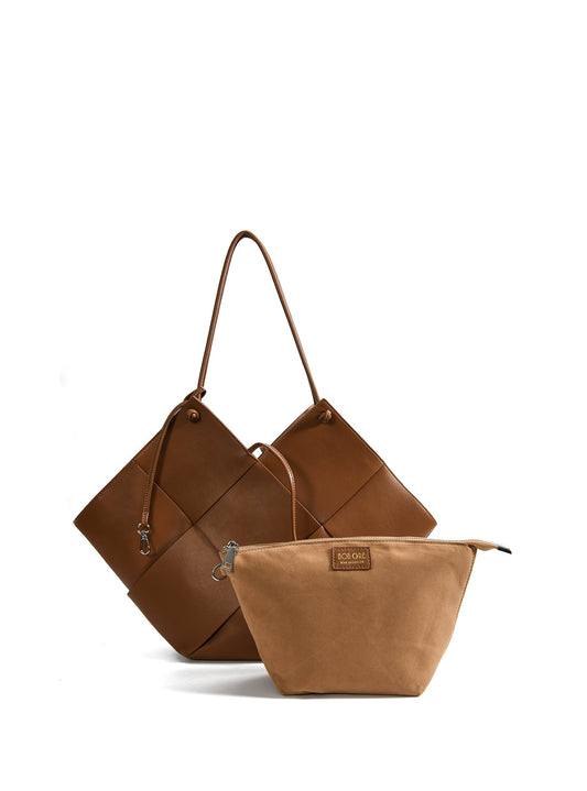 Taylor Contexture Leather Bag, Caramel by Bob Oré