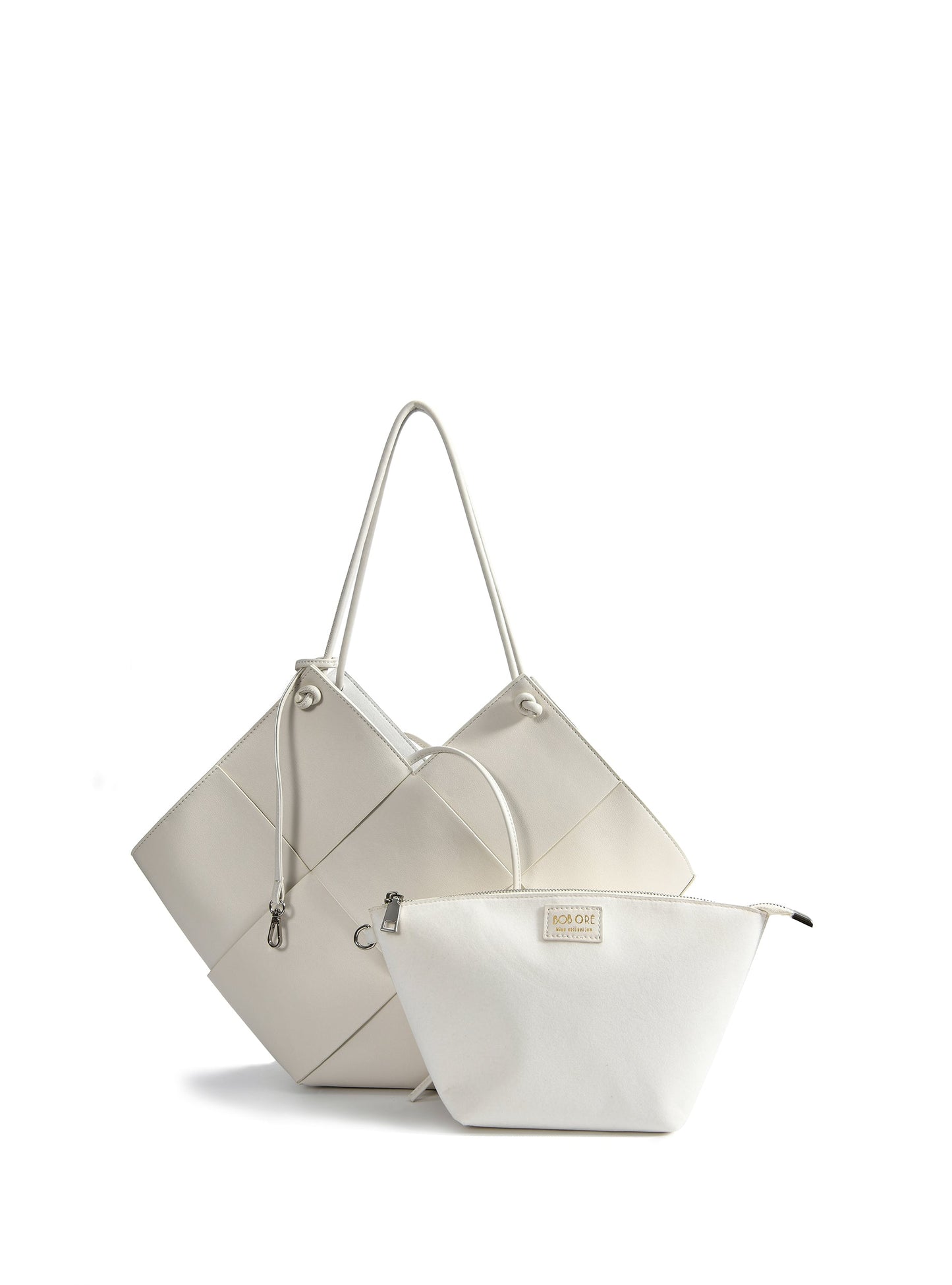 Taylor Contexture Leather Bag, Off White by Bob Oré