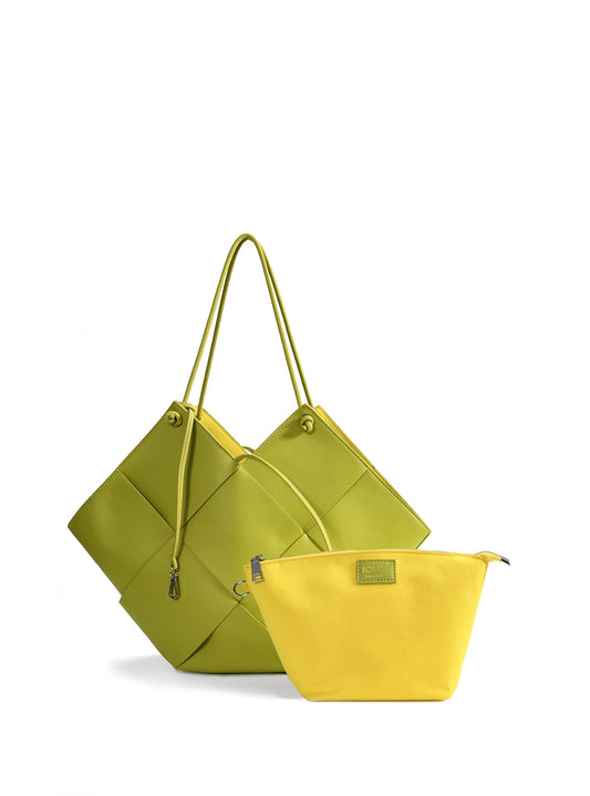 Taylor Contexture Leather Bag, Kiwi Green by Bob Oré