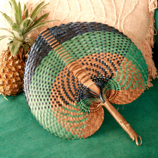 Balinese Woven Hand Fan "Tropica" by BrunnaCo
