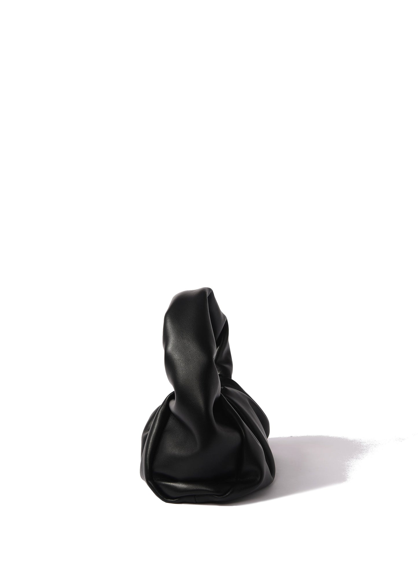 Marshmallow Croissant Bag in Soft Leather, Black by Bob Oré