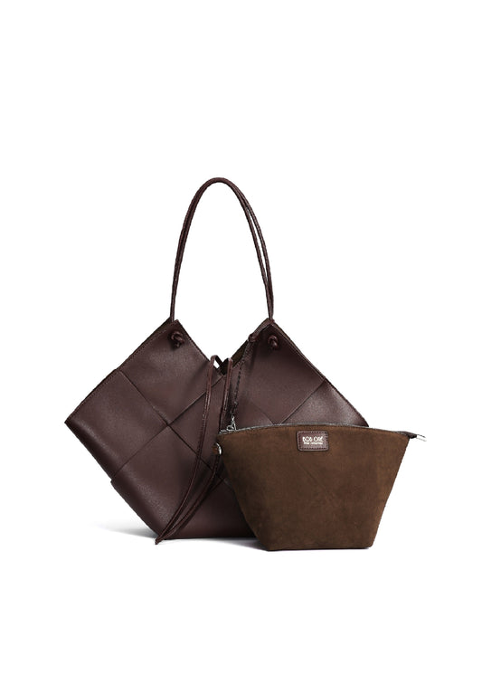 Taylor Contexture Leather Bag, Chocolate by Bob Oré