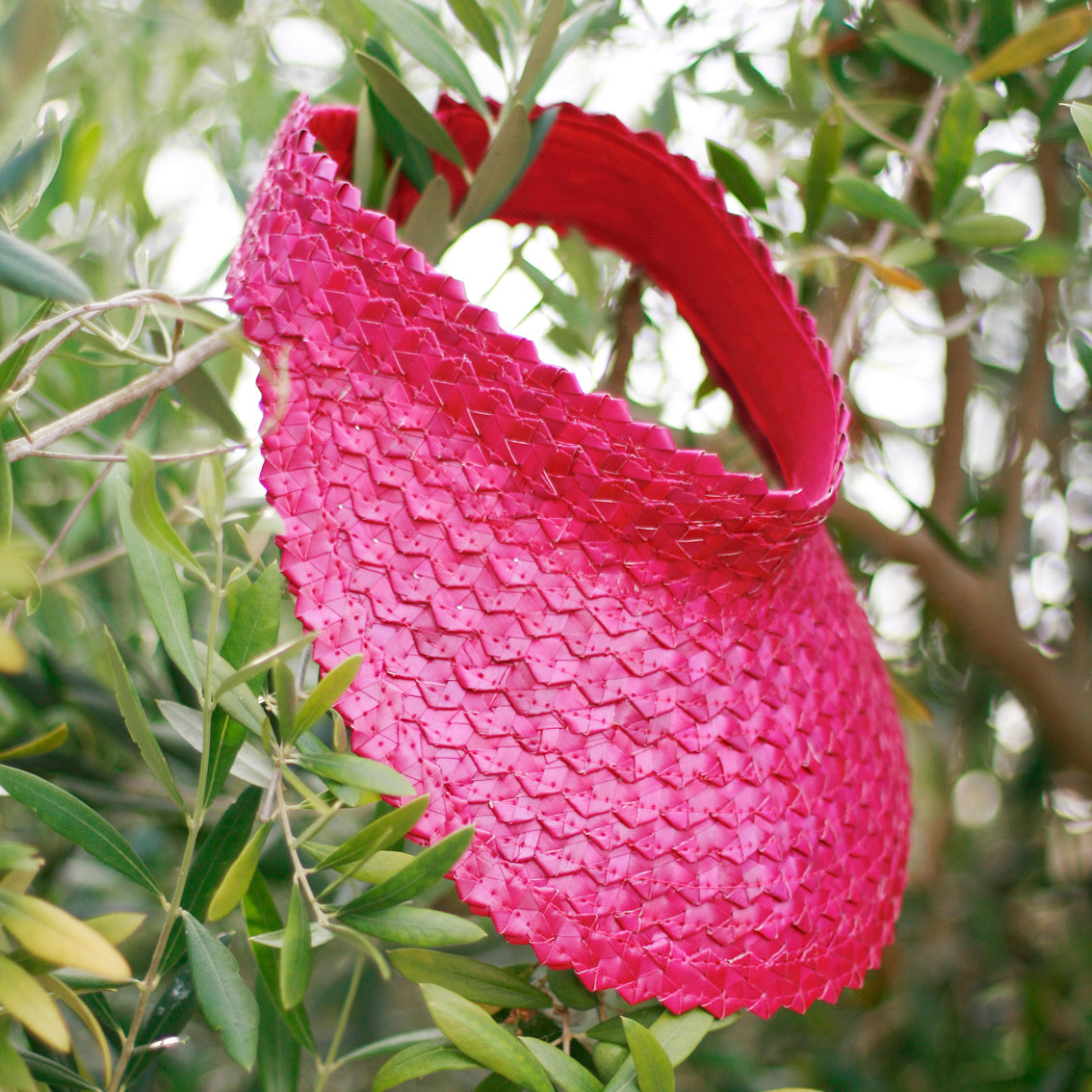 Pandan Visor Hat - Pink by BrunnaCo