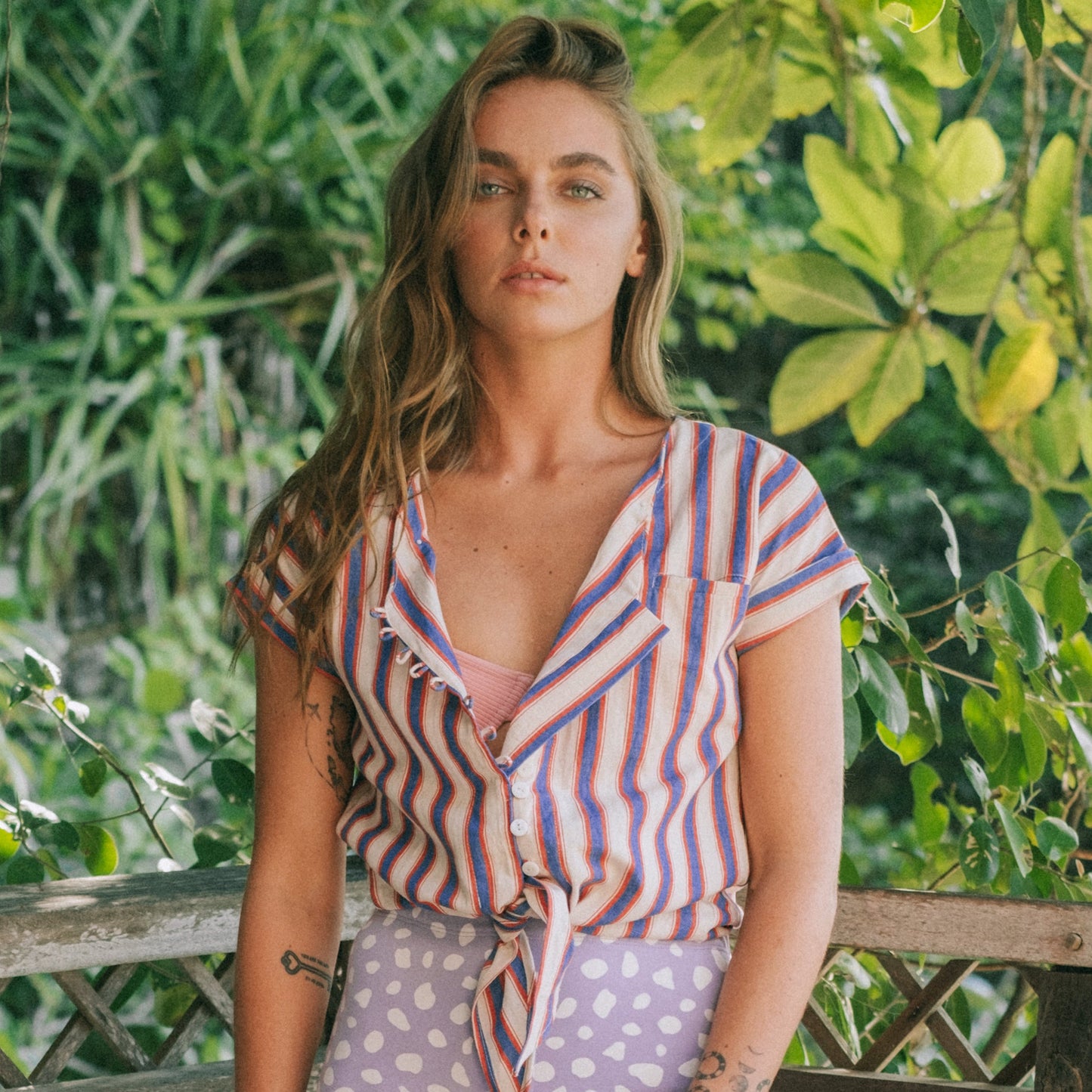 JACKIE Handwoven Cotton Knot Shirt by BrunnaCo