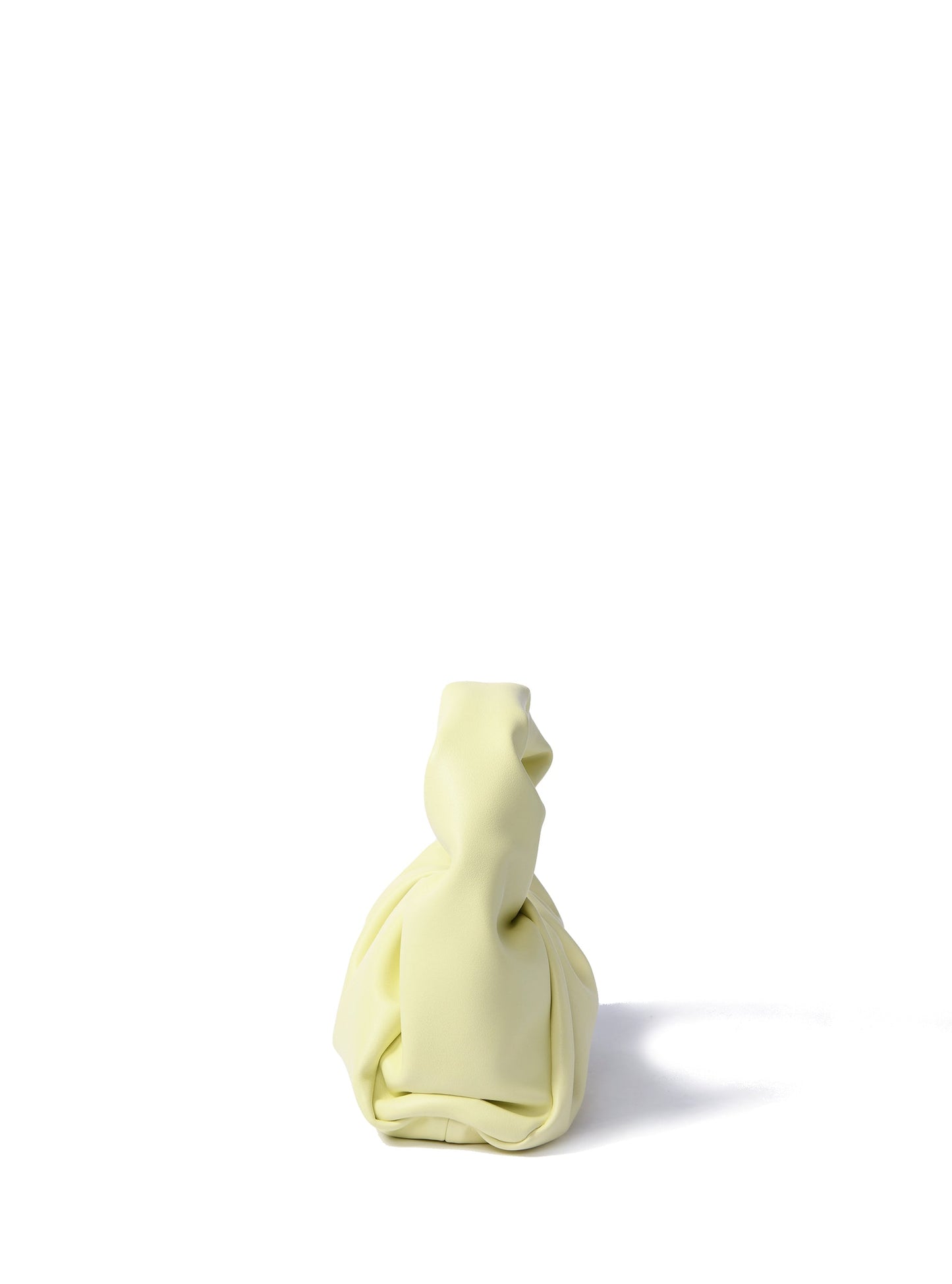 Marshmallow Croissant Bag in Soft Leather, Bright Yellow by Bob Oré