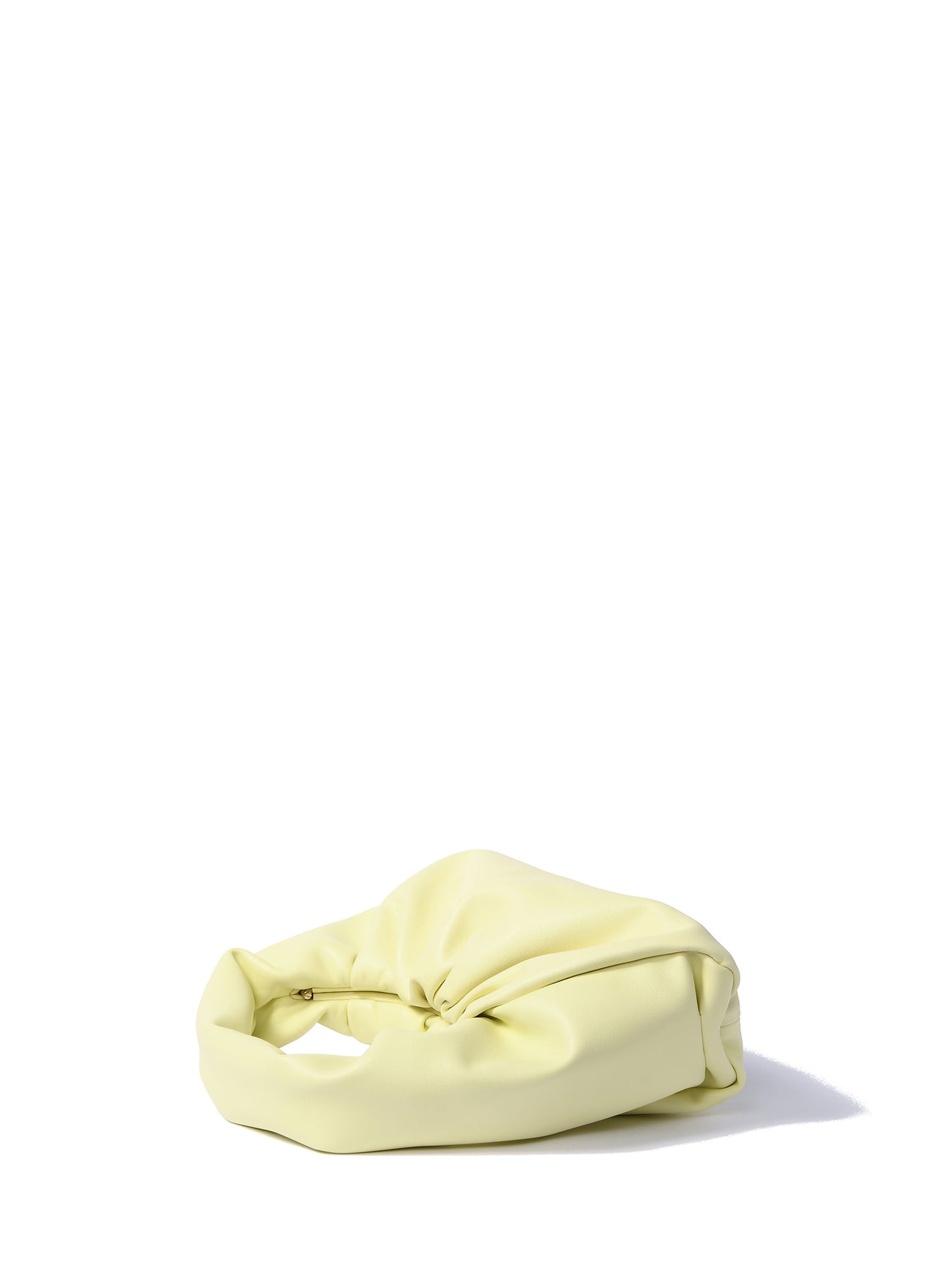 Marshmallow Croissant Bag in Soft Leather, Bright Yellow by Bob Oré