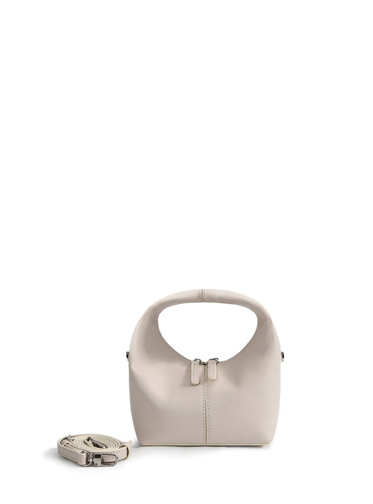 Rebecca Small Cutie Leather Bag, White by Bob Oré