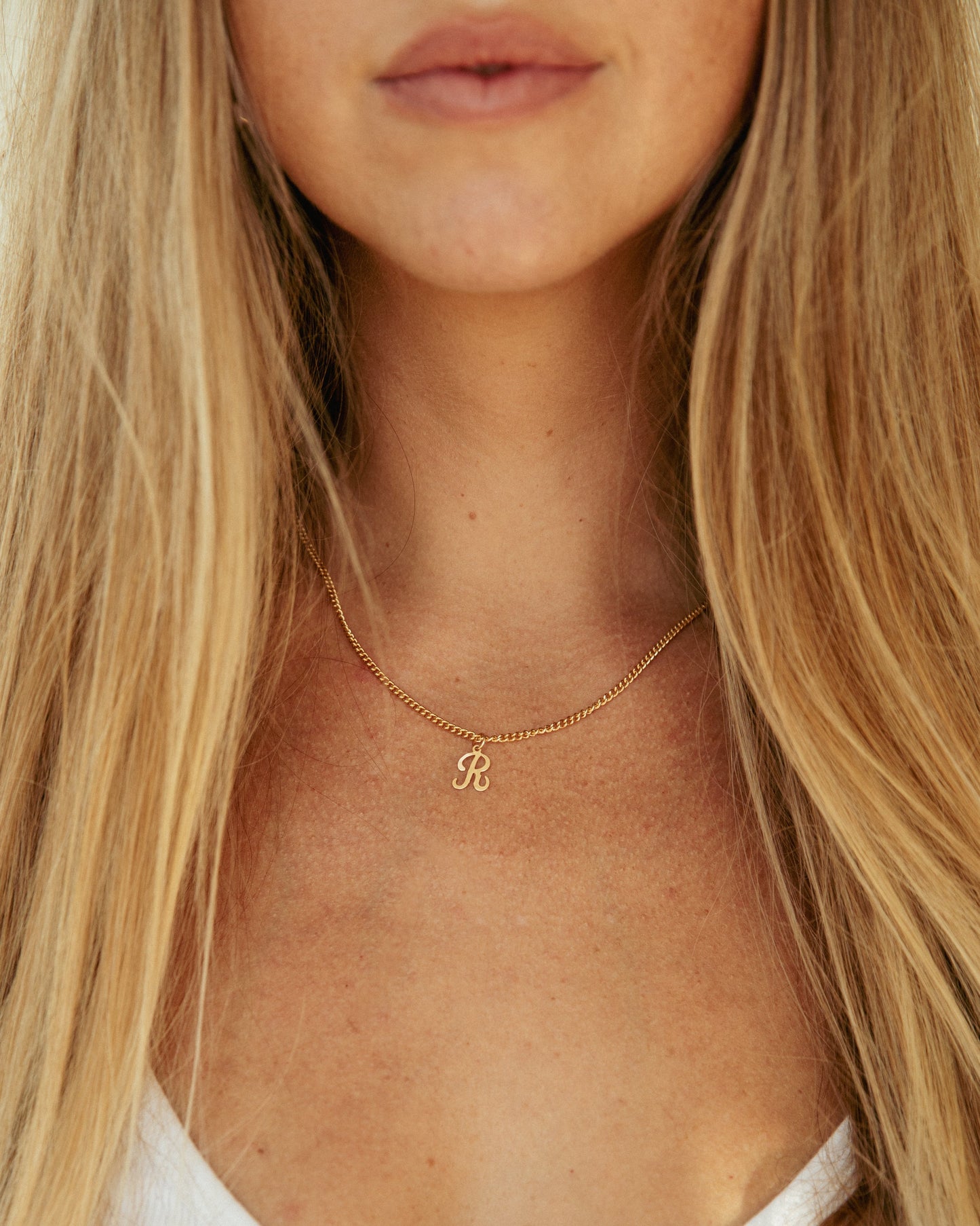 14k Initial Necklace X CAIT by Eight Five One Jewelry