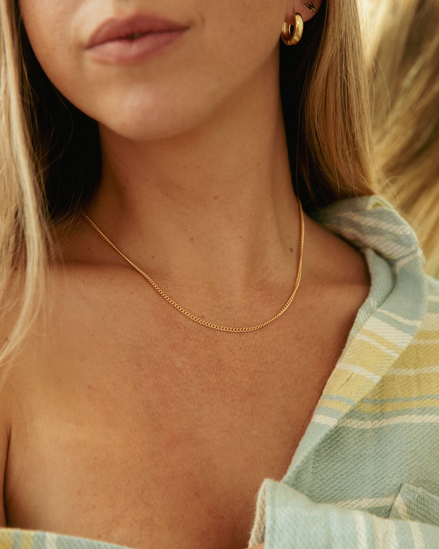 14k Curb Necklace X CAIT by Eight Five One Jewelry