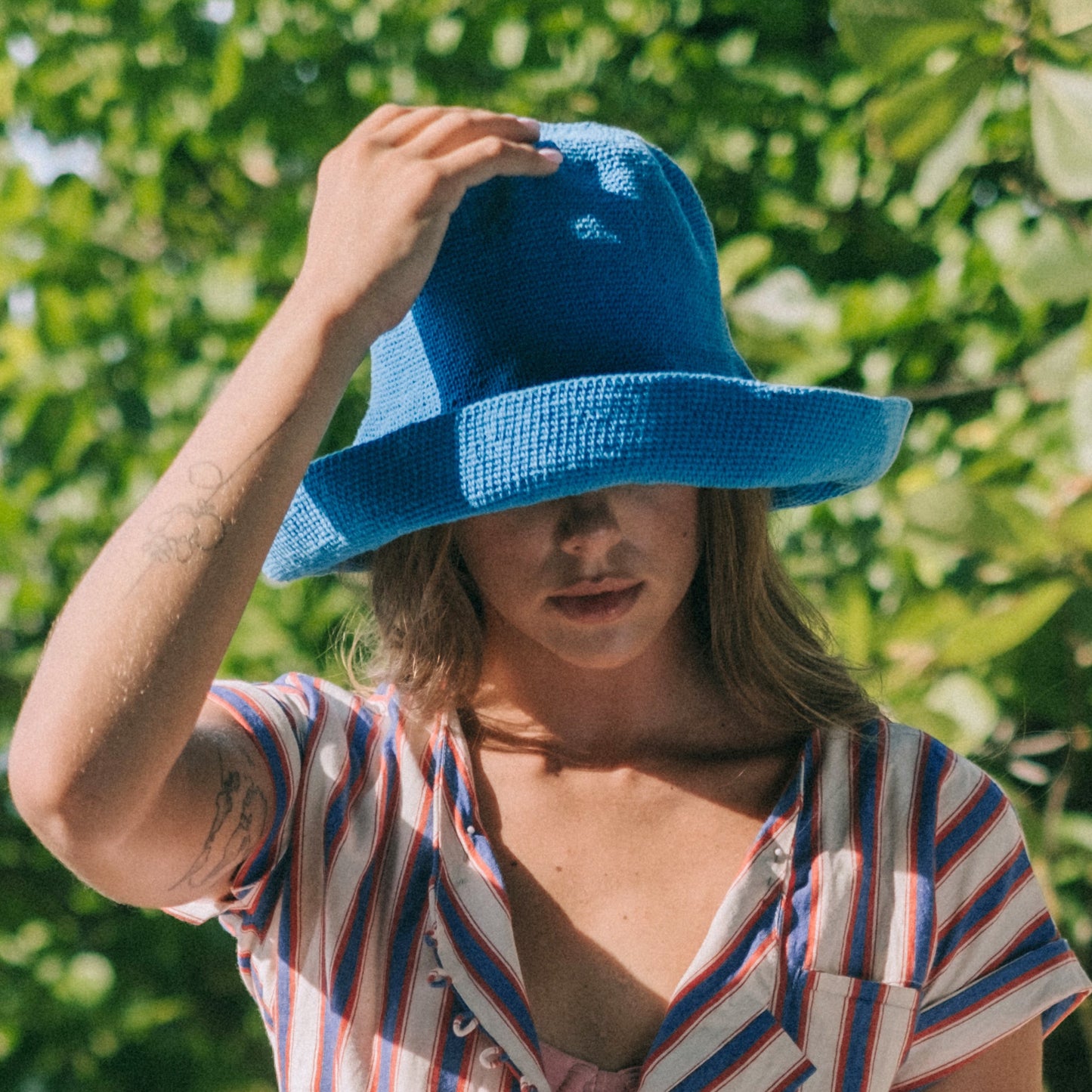 Bloom Crochet Hat, in Mosaic Blue by BrunnaCo