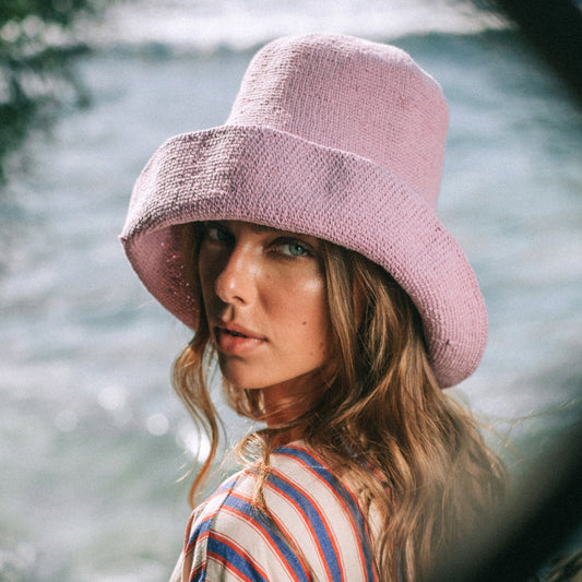 BLOOM Crochet Sun Hat In Lilac Purple by BrunnaCo