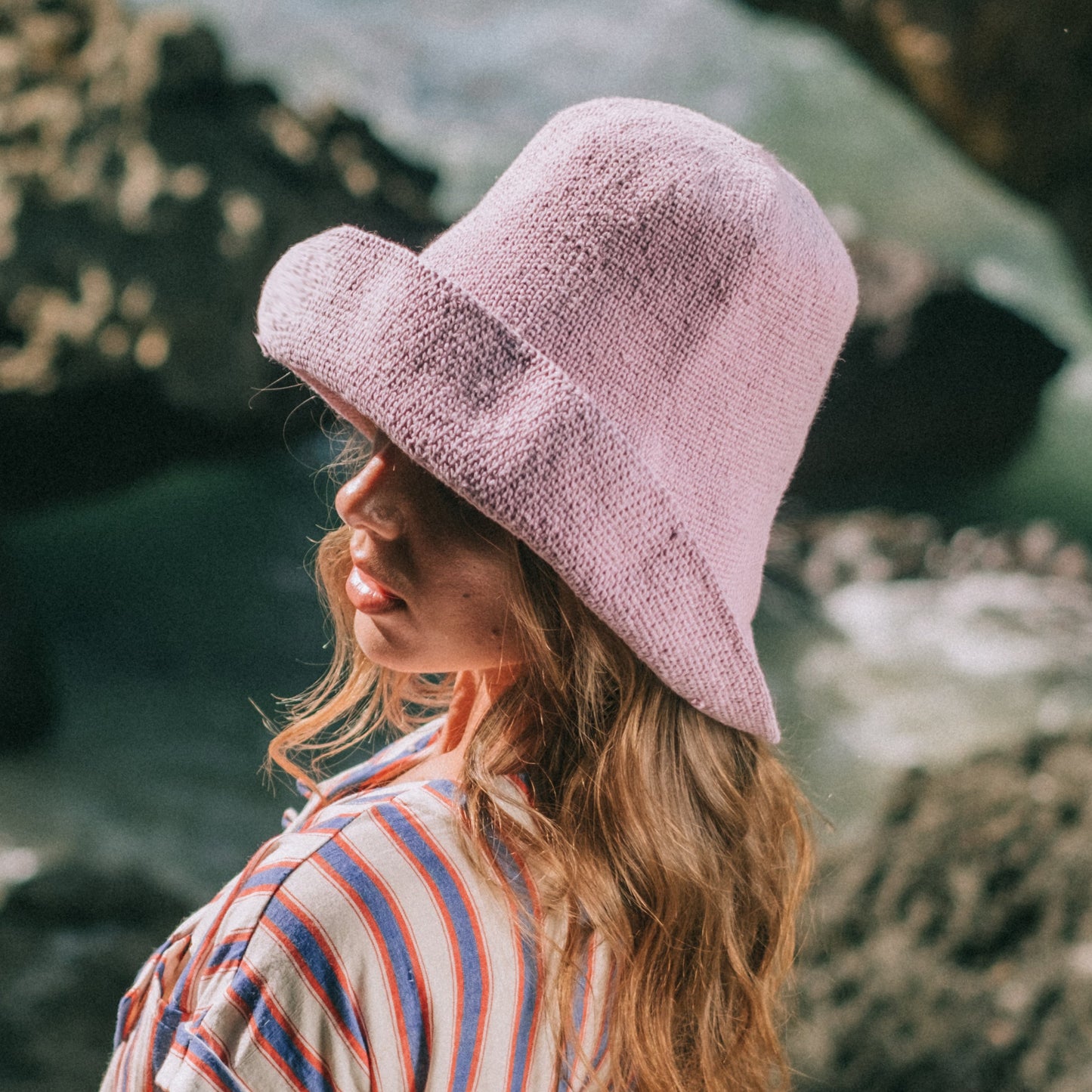 BLOOM Crochet Sun Hat In Lilac Purple by BrunnaCo