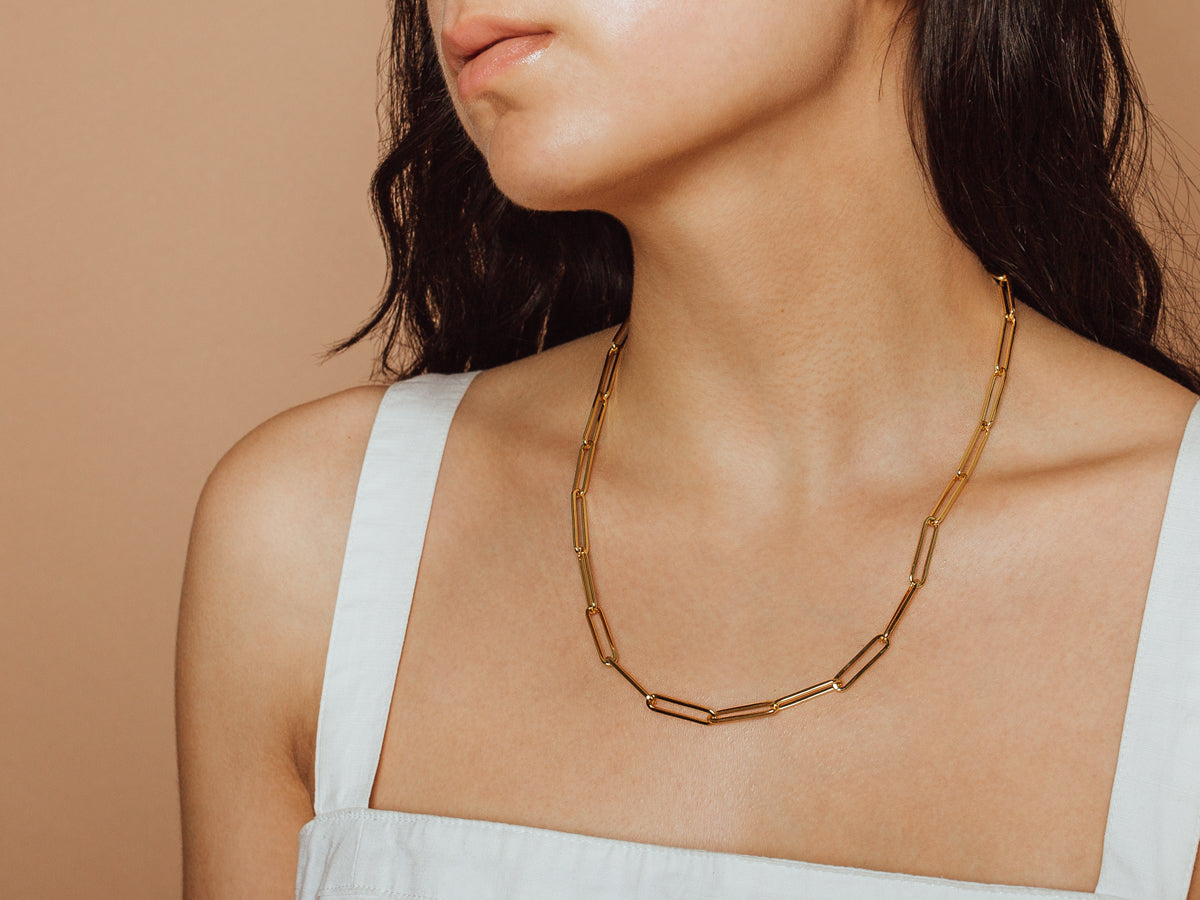 Bold Paperclip Necklace by Little Sky Stone