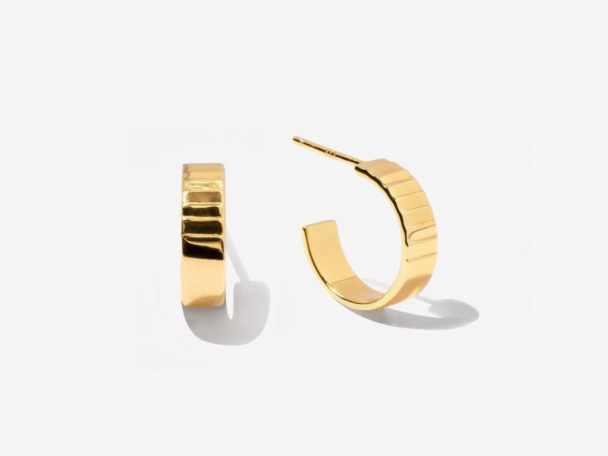 Cigar Band Hoop Earrings by Little Sky Stone