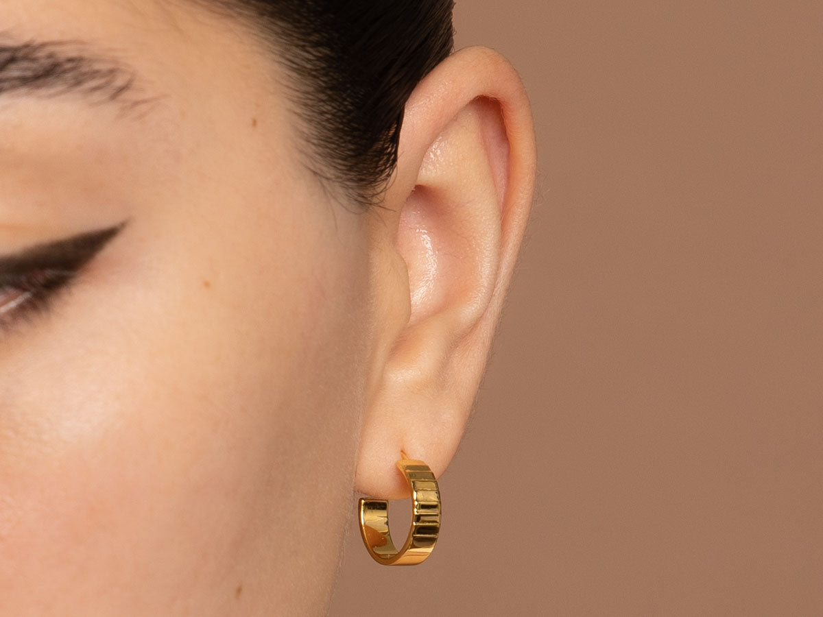 Cigar Band Hoop Earrings by Little Sky Stone