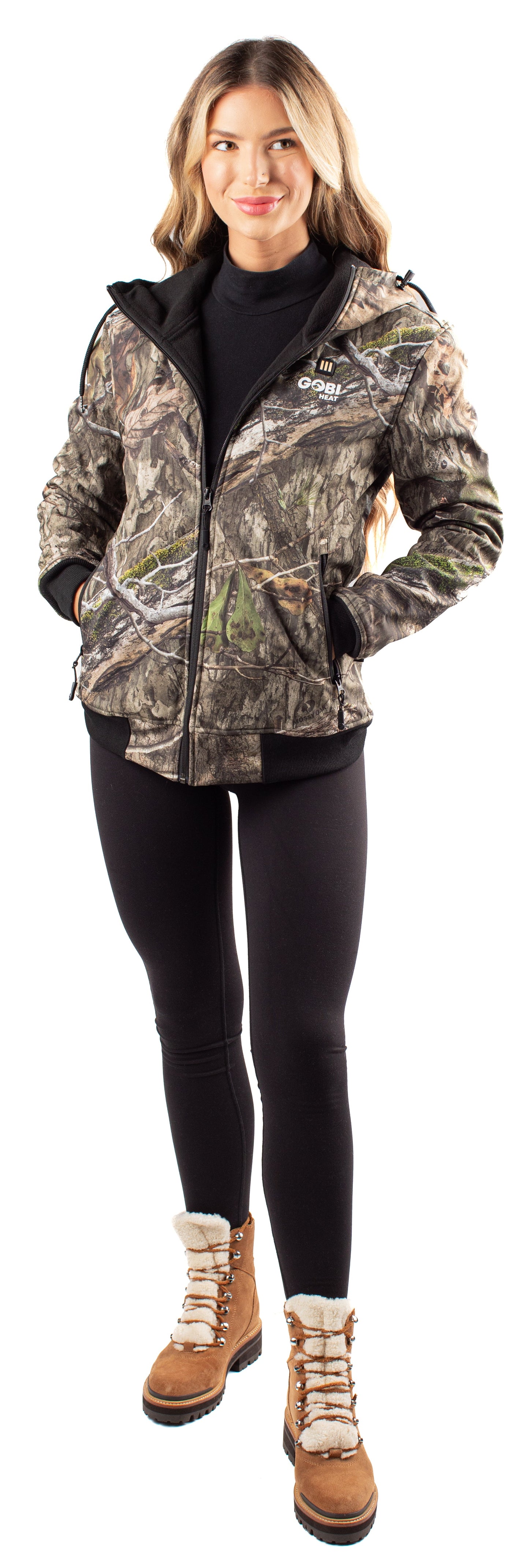 Shadow Womens Heated Hunting Hoodie - Mossy Oak® Camo by Gobi Heat