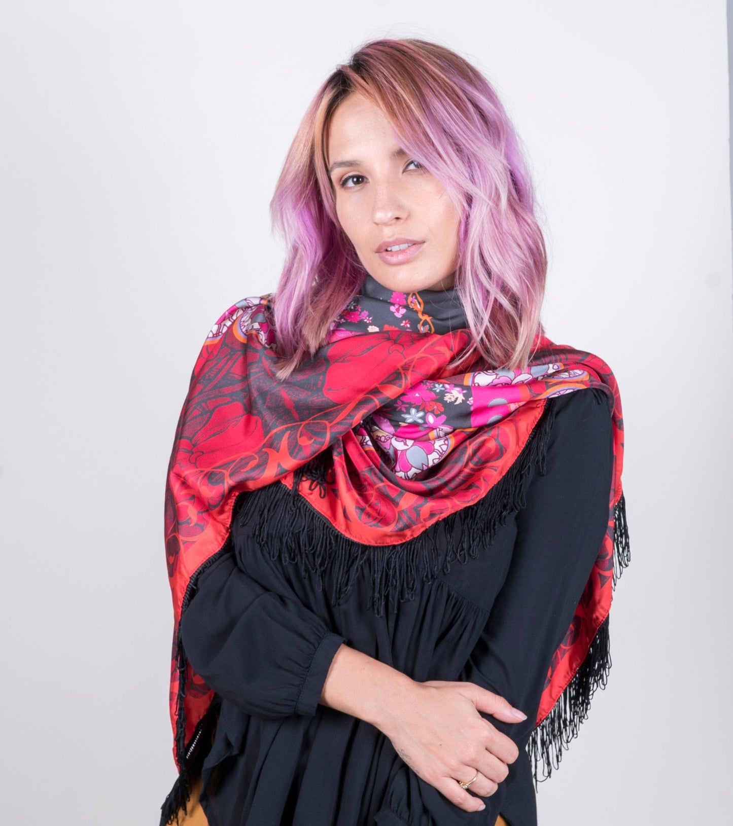 Bohemian Lava Red Scarf by SKOVA