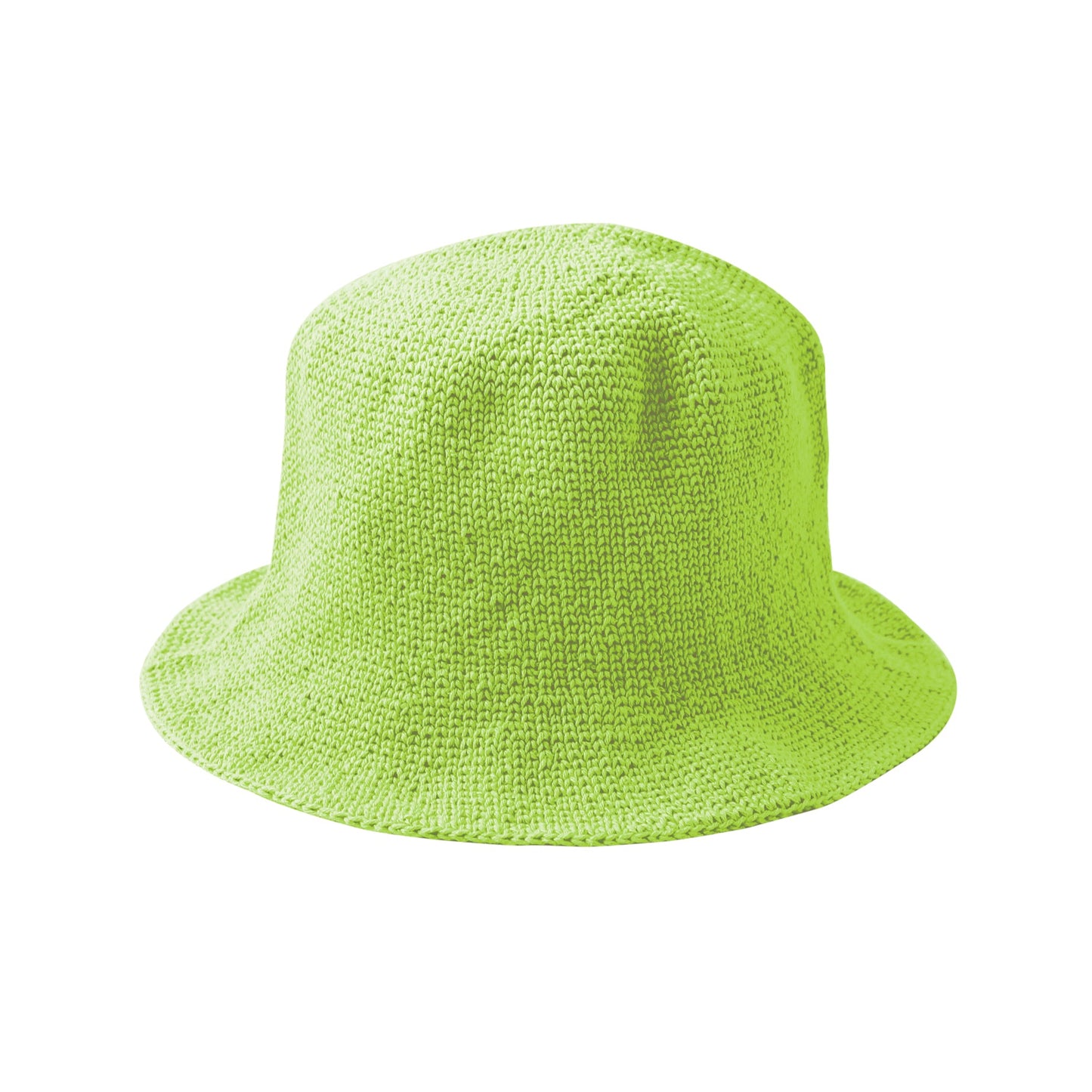 FLORETTE Crochet Bucket Hat In Lime Green by BrunnaCo