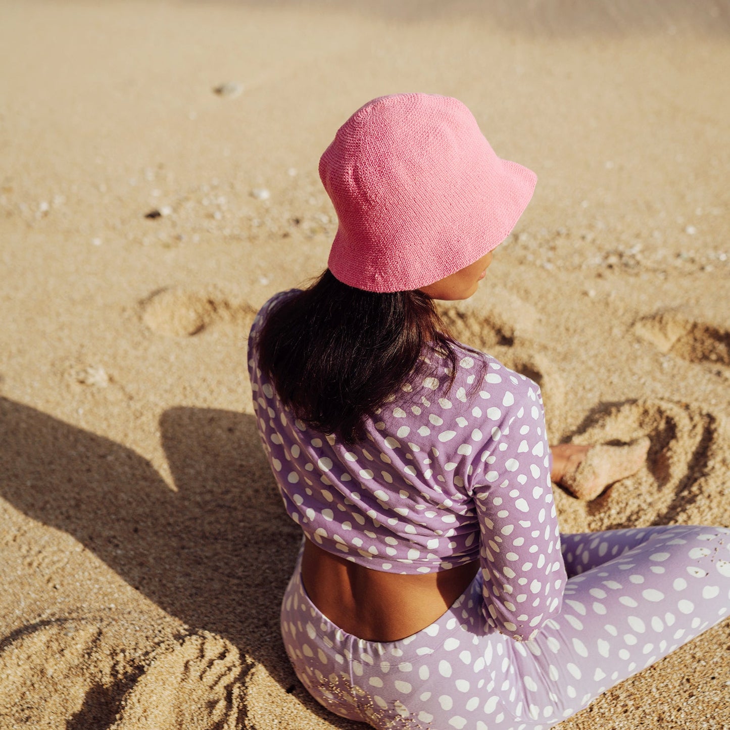 FLORETTE Crochet Bucket Hat In Pink by BrunnaCo