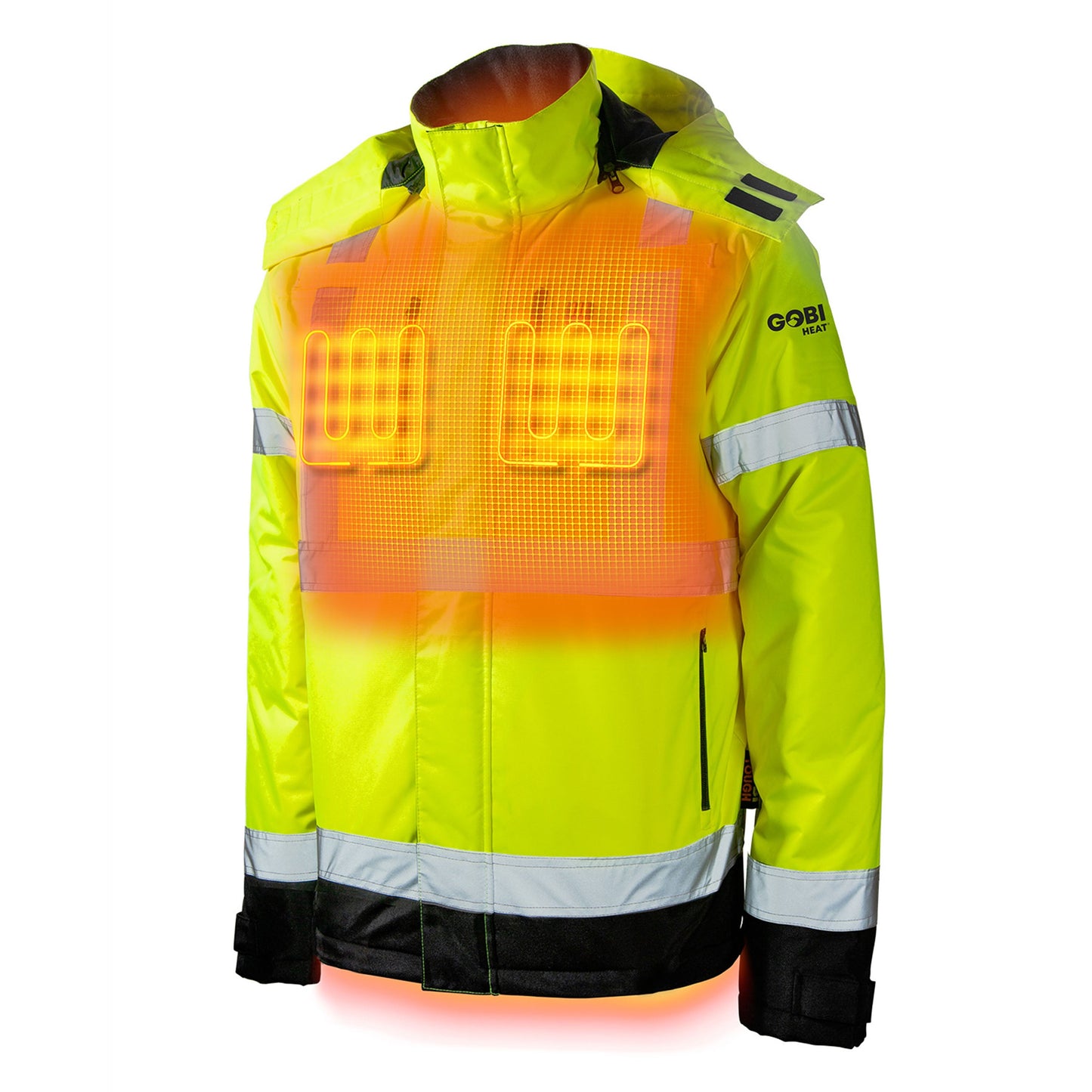 Flash Heated Hi Vis Jacket by Gobi Heat