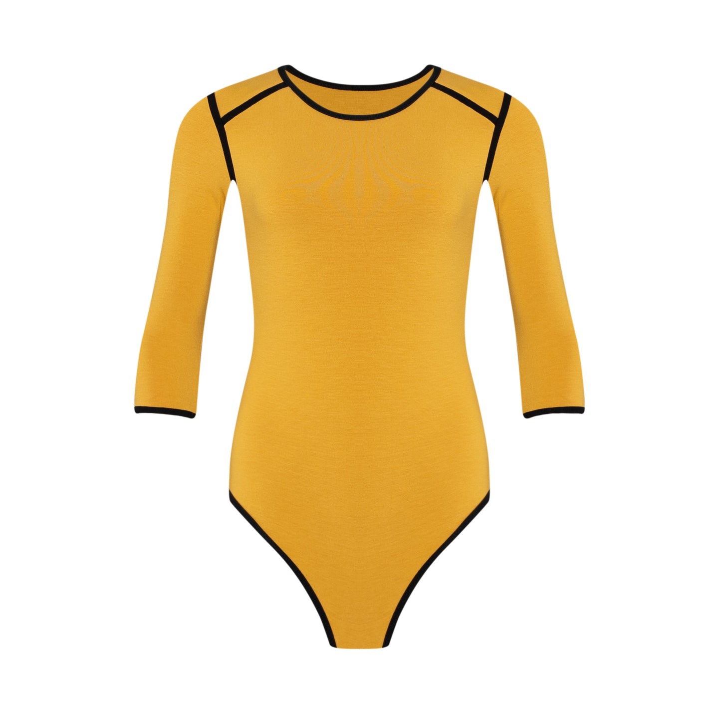 Girl Two tone Eco bodysuit in Canary Yellow by BrunnaCo