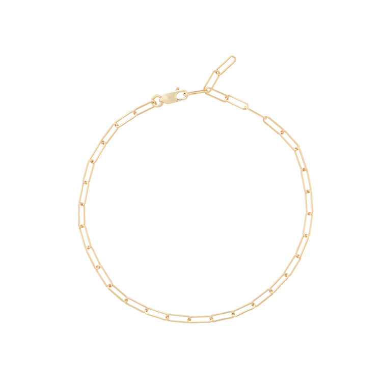 14k thin link bracelet by Eight Five One Jewelry